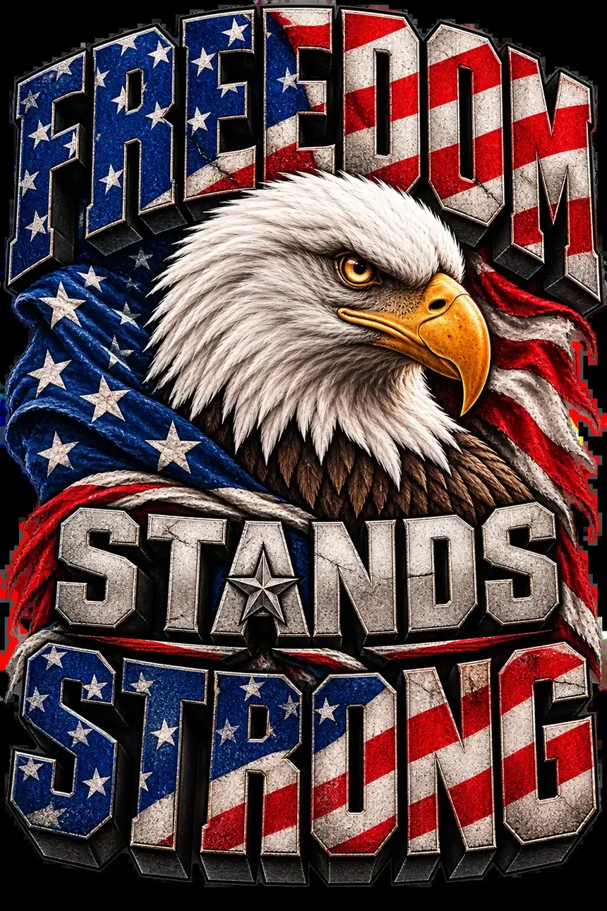 Freedom Stands Strong premium eagle design